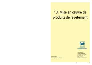 R13 Mise en œuvre de produits de revêtement – Recommandations de prévention