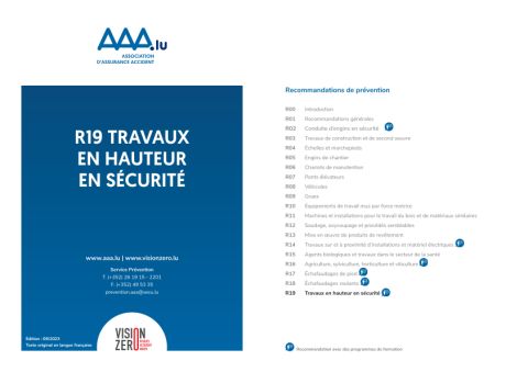 R19 Travaux en hauteur en sécurité — AAA