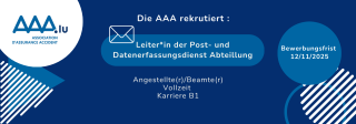 Recrutement Responsable Service Courrier et Encodage - Slider Site AAA DE - 2